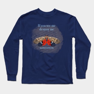 Spotted Lanternfly in light blue Long Sleeve T-Shirt